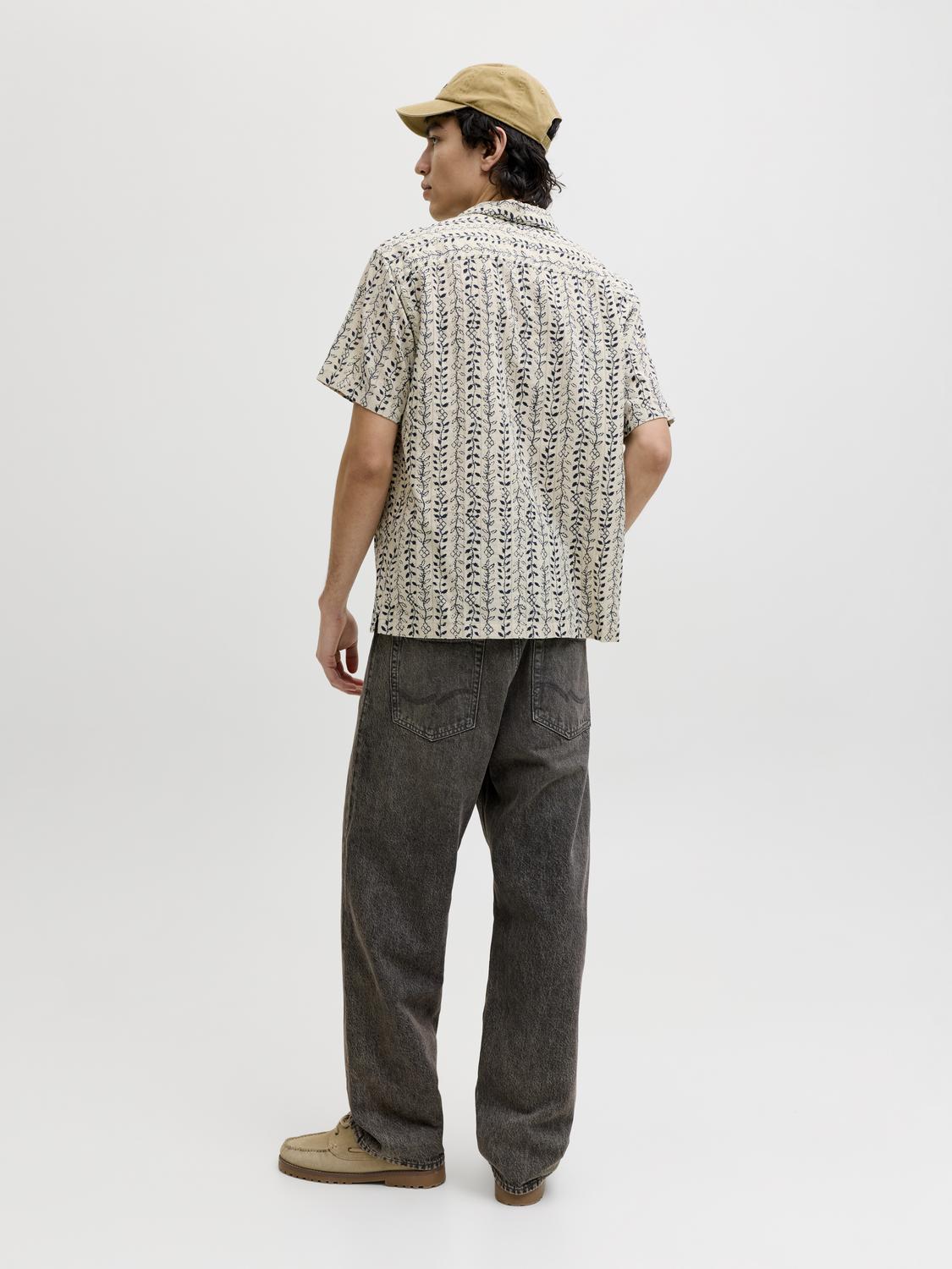 JPRBLULYON PRINT DOBBY S/S SHIRT