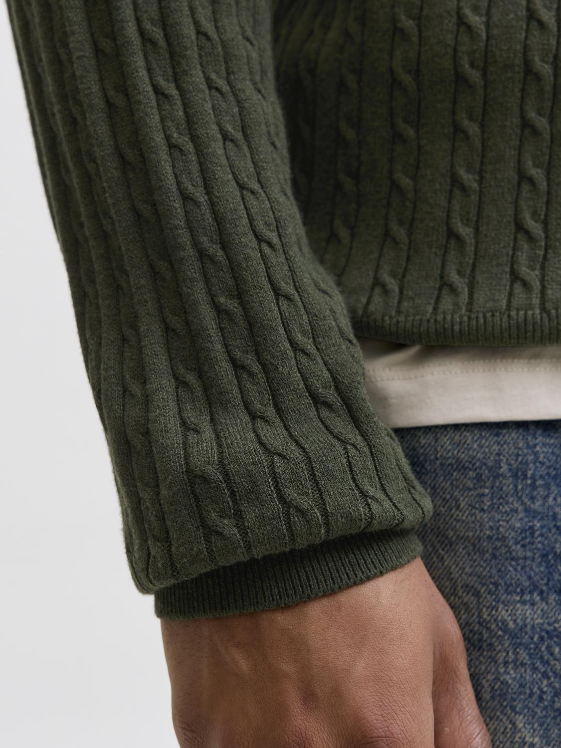 JJEEMIL CABLE KNIT CREW NECK