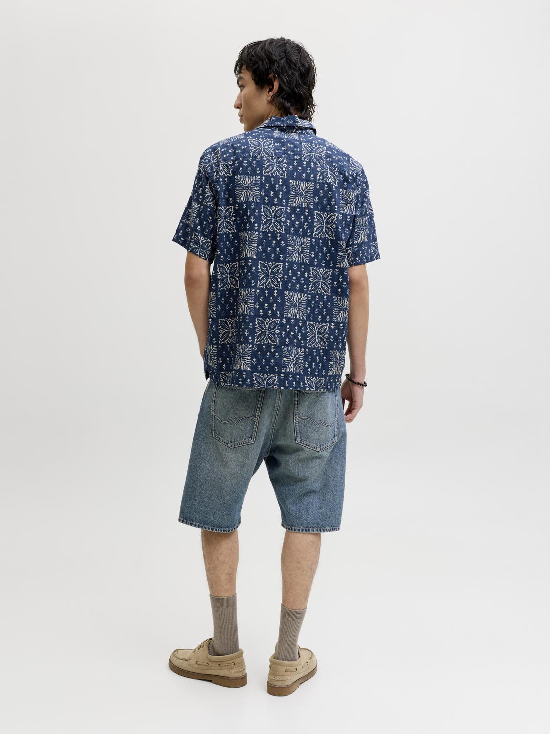 JPRBLULYON PRINT DOBBY S/S SHIRT