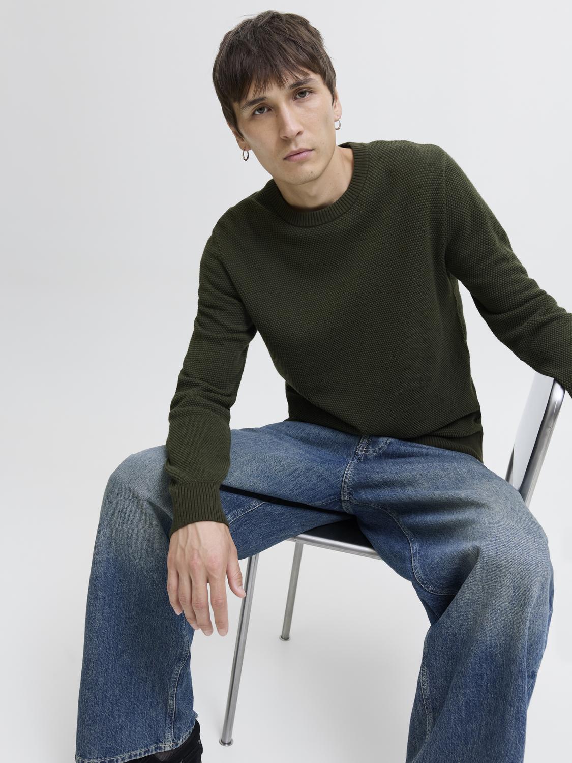 JJEGLOBE KNIT CREW NECK